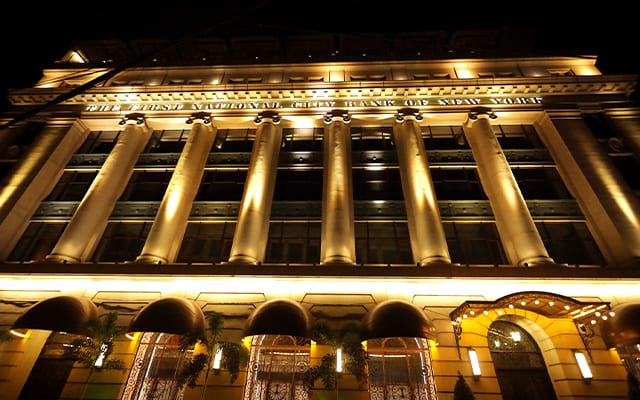 The Juan Luna Building is known for its ionic columns and arched openings